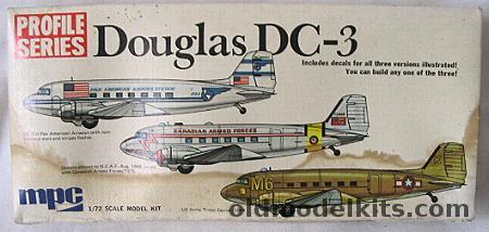 MPC 1/72 Douglas DC-3 - Pan Am / Canadian Armed Forces or USAAF -Profile Series, 2-1512-150 plastic model kit